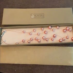 Pink Honora Pearl Necklace